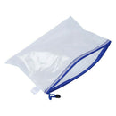 12 Pcs White Plastic Zipper Pen File Document Bags Folders Pockets