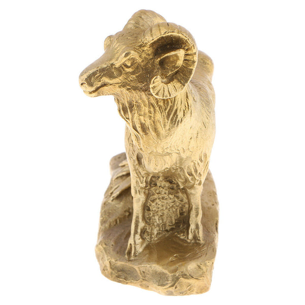 Oriental China Feng Shui Decor Goat Statue Money Lucky Zodiac Animal Figures