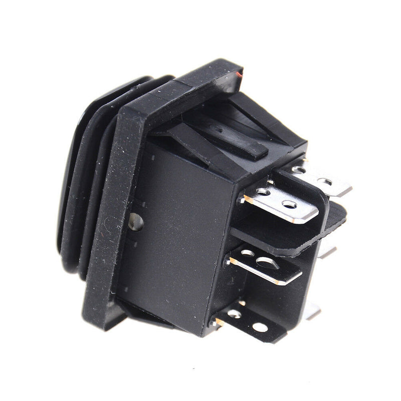 12V Black Waterproof 6Pin DPDT Self Locking Rectangle Rocker SwitchS Kw