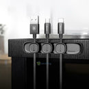 Magnetic Cable Clip Base Organizer Wire Cord Management Winder Line Holder Black