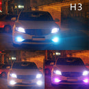 H3 5050 12 SMD RGB Multi-Colors Car LED Fog Lamp Light Bulb with Remote Control