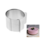 Stainless Steel Circular Mousse Cake Ring Adjustable Mousse Cookie Mold Pastr BX