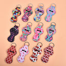 Waterproof Neoprene Floral Colourful Lipstick Chapstick Lip Balm Holder'Keych JR