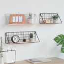 2Pcs Wooden Iron Wall Shelf Wall Mounted Storage Rack Organization for Kitc
