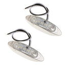 Brand New Durable 2x Car 3 LED Side Marker Clearance Lights Waterproof white
