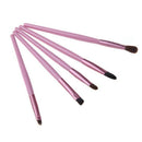 5 Pcs Makeup Brush cosmetic brush of eye shadow with round tube (pink)