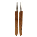 7pcs Wood Hair Extensions Weaving Crochet Needles Hooks  Set 0.5mm