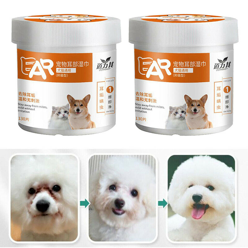 2x Professional Grooming Pads for Dog Cat Eyes Professional Pet Eye Clean Wipes