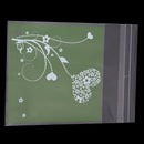 100 pcs Pouches Bags GREEN HEART Candies Biscuits Gift bag K4A5