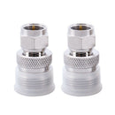2-PACK N-Connector Female Jack to F-Type Male Plug Antenna RF Adapter,silve