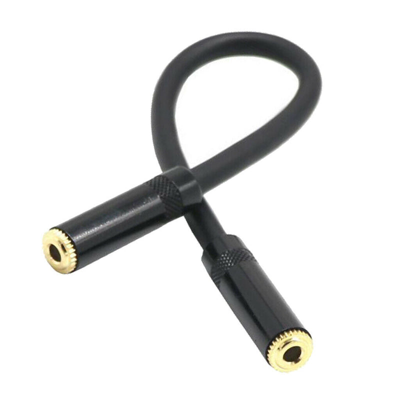 3.5mm Female To 3.5mm 1/8'' Stereo Female Extension Audio Adapter Cable 20cm