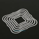 6Pcs Wavy Square Cutting Dies Stencil DIY Scrapbooking Album Card Decor Crafts