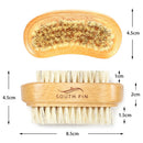 Wooden Nail Brush For Manicure & Pedicure Scrubbing Clean Bristles Both Sides Cy