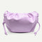 Women Cloud Shoulder Bag PU Day Clutch Solid Crossbody Handbag (Purple) A