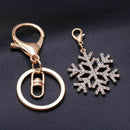 Rhinestone Snow Keyring Charm Pendant Purse Bag Key Ring Chain Keychain T5S7
