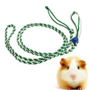 Pet Hamster Cage Leash Adjustable Pet Rat Mouse Harness Rope Leash(Green)