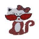 cat reversible sequined sew on patches for clothes diy sweater coat appliqueBX
