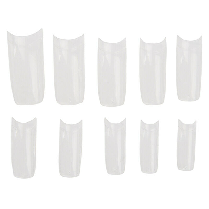 500pcs false nail tips acrylic pieces transparent color French style B1R1