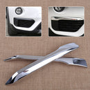 2x 32cm Chrome Plated Fog Light Lamp Trim Cover Eyebrow fit for BMW F48 X1 2016