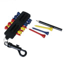 Golf Tee Keeper 12 Tees 2 Ball Marker Divot Tool Pencil With Keychain Clip