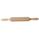 Christmas Snowflake Elk Wooden Rolling Pin Dough Engraved Roller for Baking