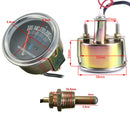 Universal 52mm Car Mechanical Meter DC 12V Water Temperature Gauge Yellow Light