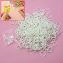 For Fashion Charm Loom DIY Bracelet 600pcs Rubber Bands White +24 Clip WFP