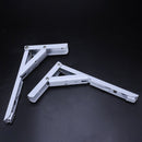White Baked Enamel Metal Folding Wall Shelf Support Brackets 4 Pcs