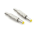 Metal  5.5x2.1mm/5.5mm * 2.5mm  DC Power Male Plug Jack Adapter Connector  JR