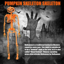 Small Hanging Pumpkin Skeleton Top Hat 40cm Halloween Party Prop M1G6