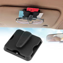 Multi-function Car Sun Visor Sunshade Card Organizer Holder Clip Gift Black ABS