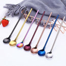 10 Pcs/Set Straw Spoon Reusable Stainless Steel Drinking Spoons Straw with BR6S7
