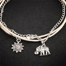 Bohemia Elephant Sun Pendant Anklet Foot Chain Anklet Barefoot Beach Jewelry JR