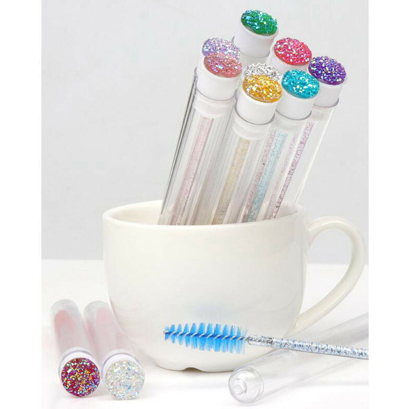 5x Disposable Mascara Brushes Spoolies Makeup with Empty Dust-proof Tube