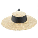 Women Classical Wheat Straw Hat Summer Cap Large Wide Brim Sun Hat Elegant