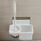 Wall Mounted Toilet Brush Holder Set Bathroom Cleaning Kit w/ Storage Rack new
