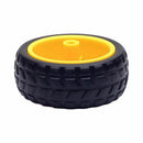 2Pcs Plastic Tire Wheel with Gear Motor Dual Shaft for Smart Car Robot Ardu