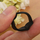 Black Watch Strap Retaining Hoop Loop Rubber Retainer Buckle Holder 18mm W4O8