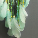 Handmade Feather Crafts Dream Catcher Wind Chimes Wall Hanging Decor With Light