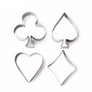 Delidge 4pcs/set Poker Cookie  Stainless Steel Playing Cake Fondant Mold SpadeMO