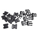 10pcs plastic buckles clips paracord for paracord bracelet black strap