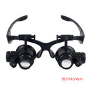 Bracket Headband Magnifying Glass With 2 LED Lights And 6 Interchangeable Lens