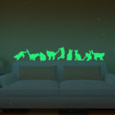 9 Pieces Cat Luminous Wall Stickers Glow in the Dark Ceiling Stickers