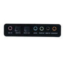 USB 6 Channel 5.1 External Optical Audio Sound Card for Notebook PC(Black) A