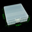 Clear Plastic Battery Storage Case Box Durable for 100x AA Batteries