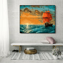 Painting By Numbers Kit DIY Sailing Boat Digital Canvas Wall Art Home Decor