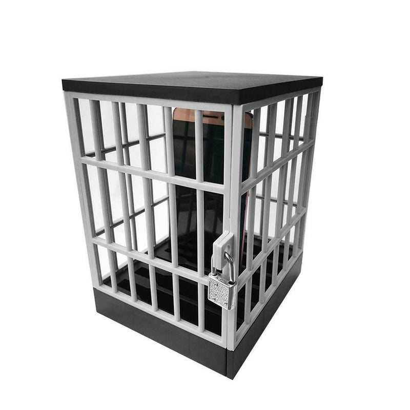 Novelty The Mobile Phone Jail Cell Lock Up Phones Holder Locking Cage Gifts
