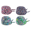 4x Adjustable Patterned Doctor Scrub Cap Beanie Cap Chemo Cap for Ponytail
