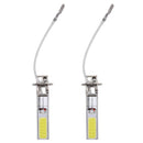 2Pcs H3 COB LED Bright Xenon White 6000K Car Auto Fog Light Lamp Bulb 12V