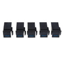 5 Pack USB 3.0 Type A Female to Female Adapter Coupler Changer Connector